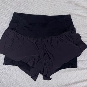 Black lululemon running shorts size 4 inseam 2.5